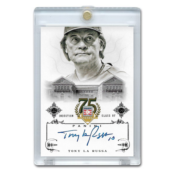 Tony La Russa Autographed Card 2014 Panini Cooperstown HOF 75th Anniversary # 65