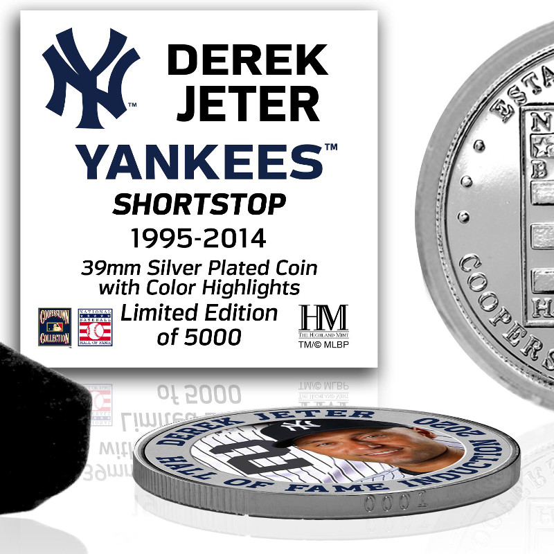 Highland Mint MLB New York Yankees Derek Jeter Hall of Fame Induction GS  Exclusive Silver Coin Card GameStop Exclusive