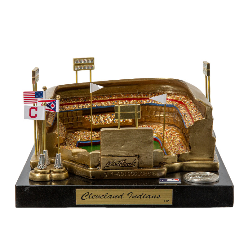 Progressive Field Westbrook Sports Classics Cast Bronze Replica with Marble Base and Acrylic Display Case