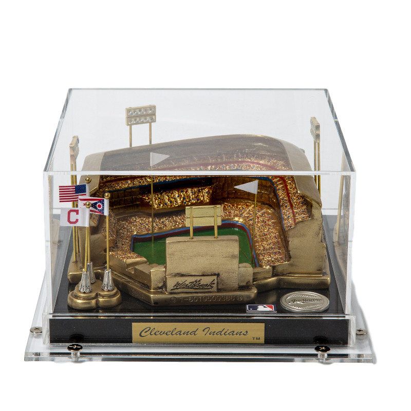 Progressive Field Westbrook Sports Classics Cast Bronze Replica with Marble Base and Acrylic Display Case