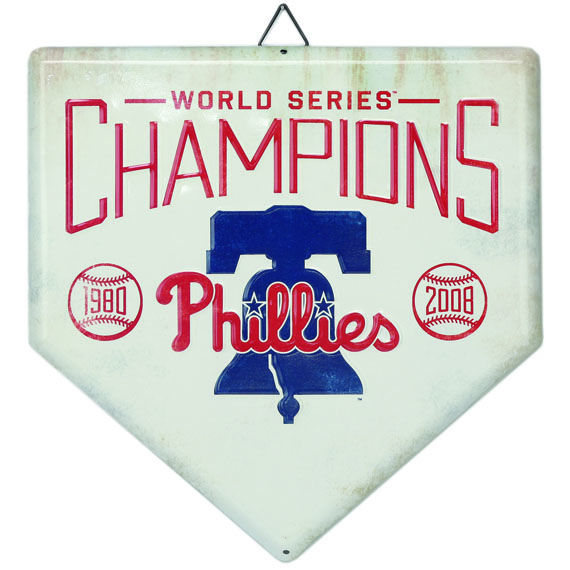 Philadelphia Phillies World Series Champions Home Plate Metal Wall Art