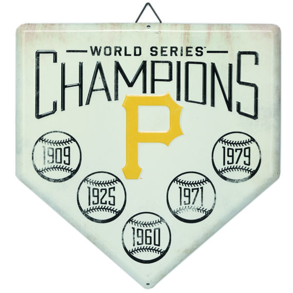 Pittsburgh Pirates World Series Champions Home Plate Metal Wall Art