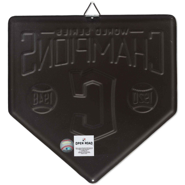 Cleveland Guardians World Series Champions Home Plate Metal Wall Art