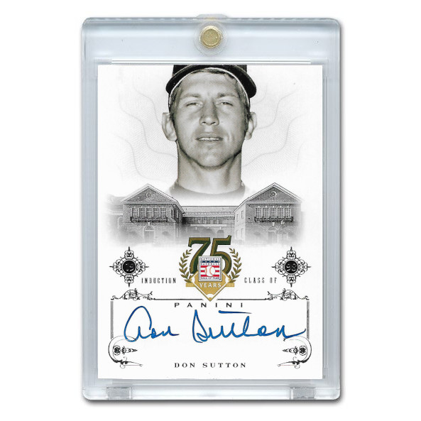Don Sutton Autographed Card 2014 Panini Cooperstown HOF 75th Anniversary # 18