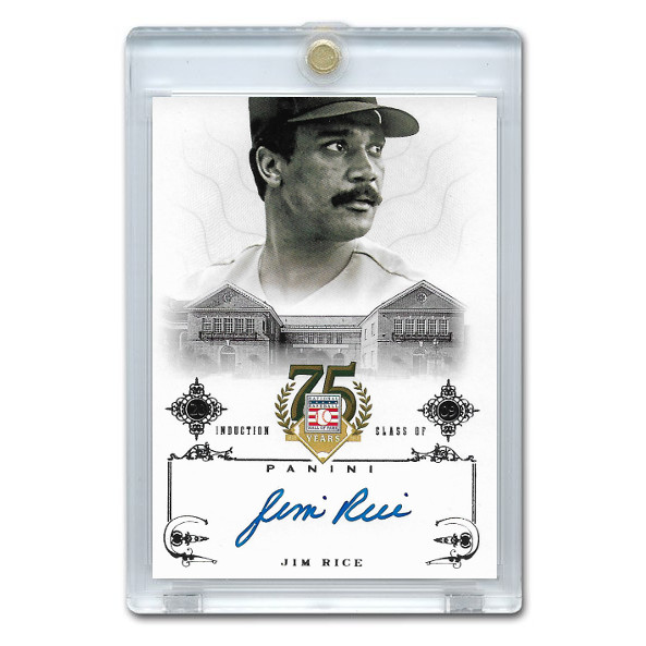 Jim Rice Autographed Card 2014 Panini Cooperstown HOF 75th Anniversary # 86