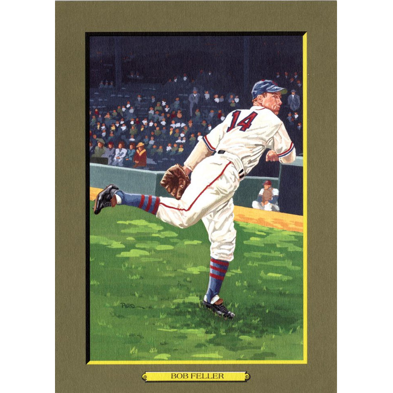 Bob Feller Perez-Steele Hall of Fame Great Moments Limited Edition Jumbo Postcard # 83