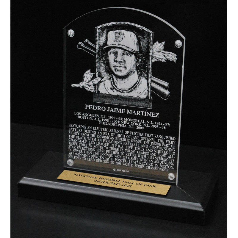 Pedro Martinez Acrylic Replica Hall of Fame Plaque