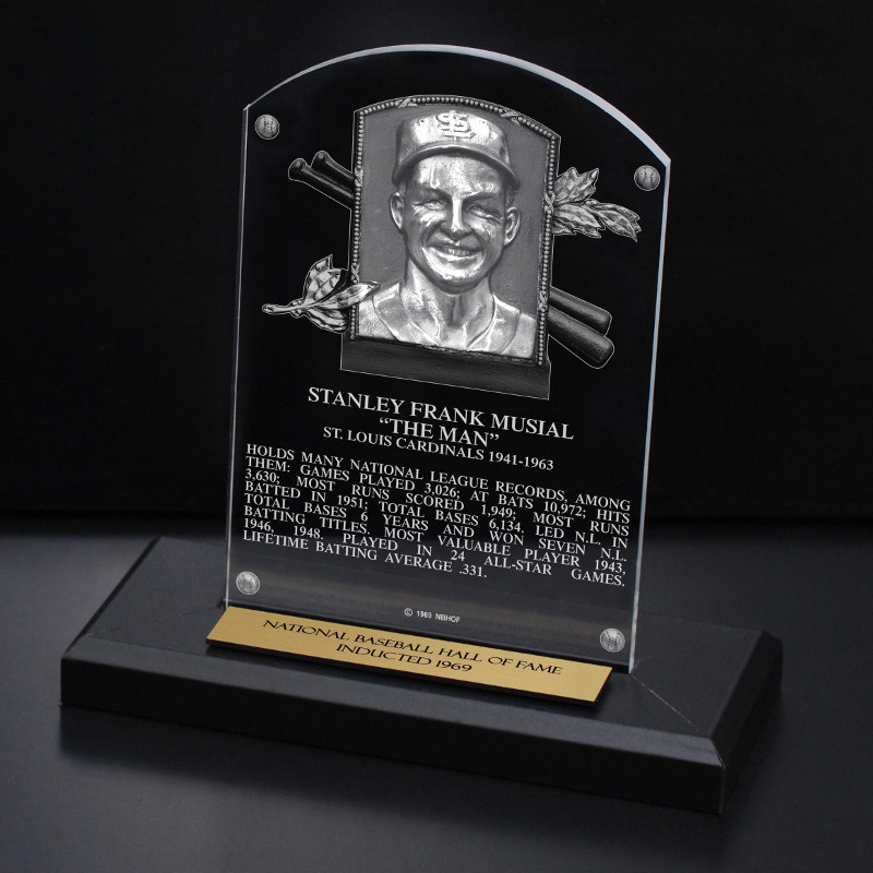 Stan Musial Acrylic Replica Hall of Fame Plaque Stan Musial Acrylic Replica Hall of Fame Plaque