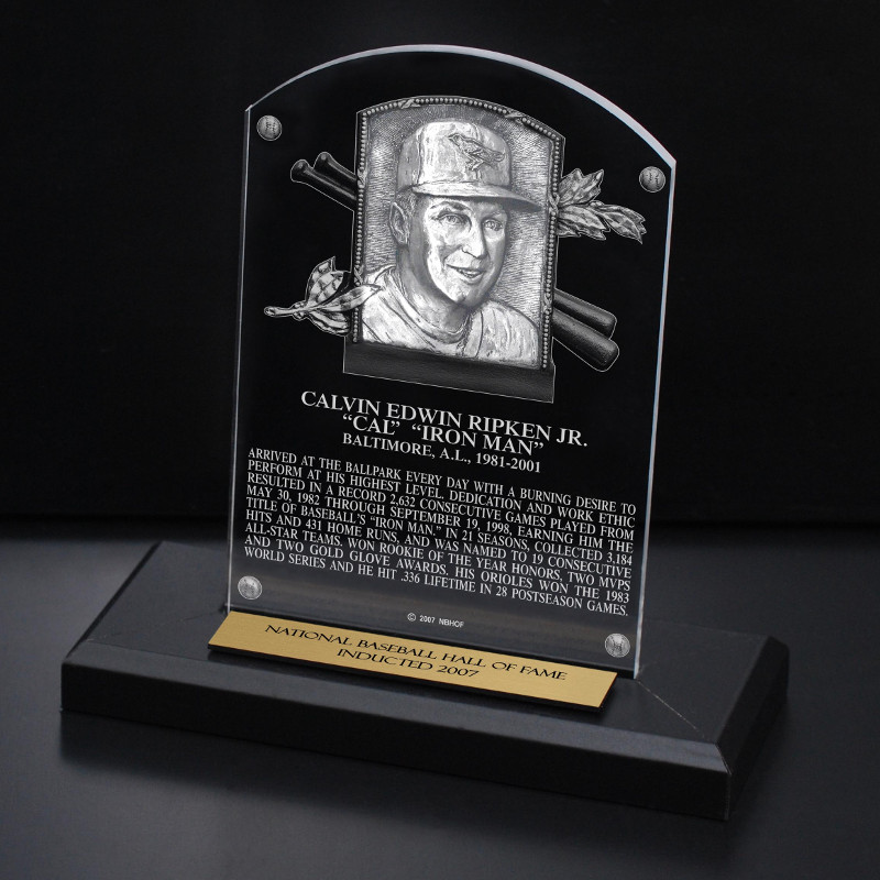 Cal Ripken Jr. Acrylic Replica Hall of Fame Plaque