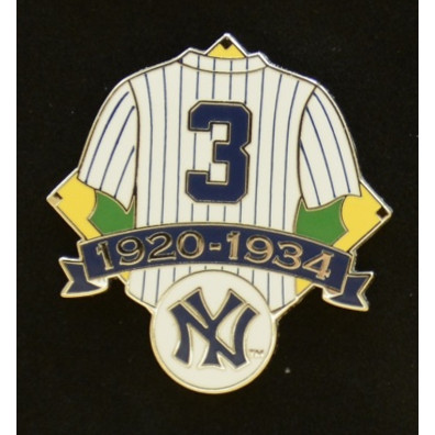 Babe Ruth Hall of Fame Exclusive 3 Piece Pin Set with Plaque Bust Ltd Ed of 1,936