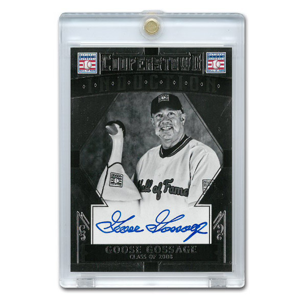 Goose Gossage Autographed Card 2015 Panini Cooperstown # 20 (with goose)