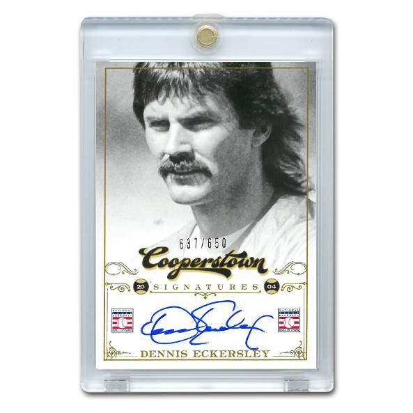 Dennis Eckersley Autographed Card 2012 Panini Cooperstown Ltd Ed of 650