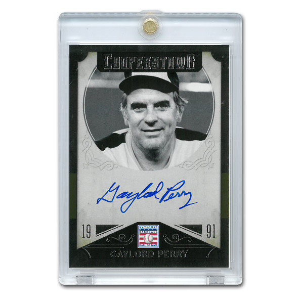 Gaylord Perry Autographed Card 2015 Panini Cooperstown # 19