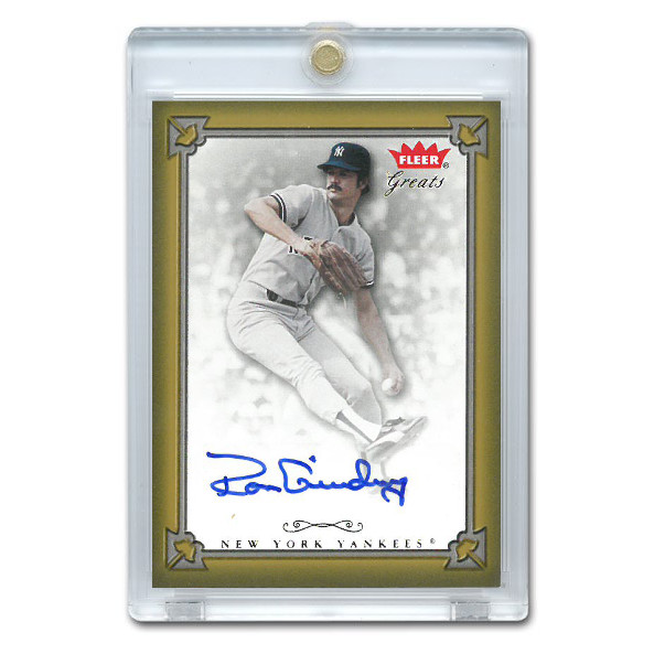 Ron Guidry Autographed Card 2004 Fleer Greats of the Game