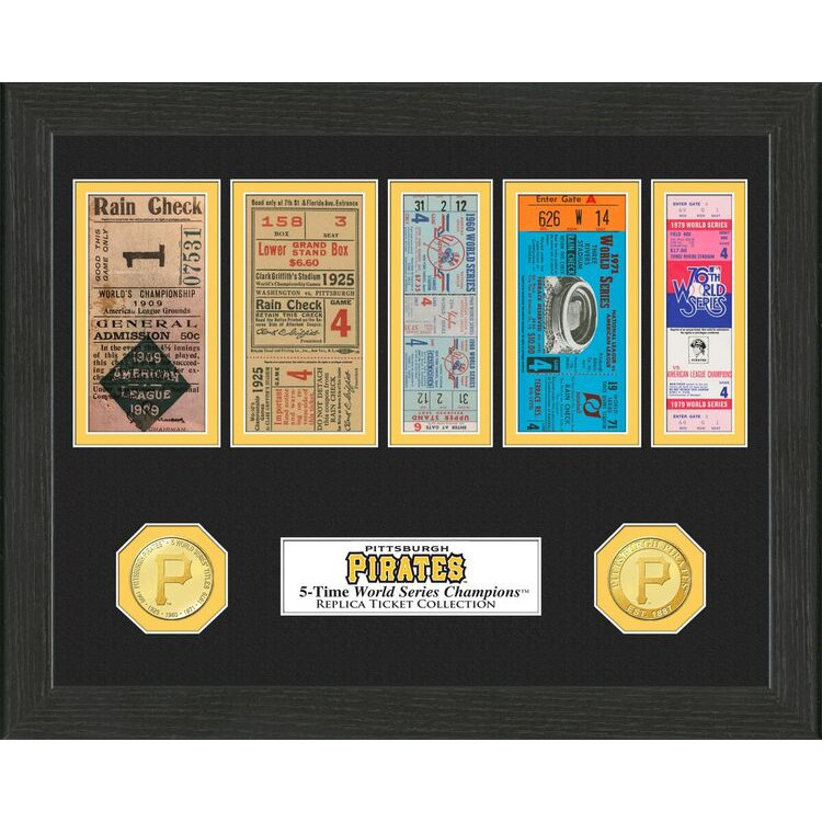 Highland Mint Pittsburgh Pirates Framed World Series Replica Ticket Collection