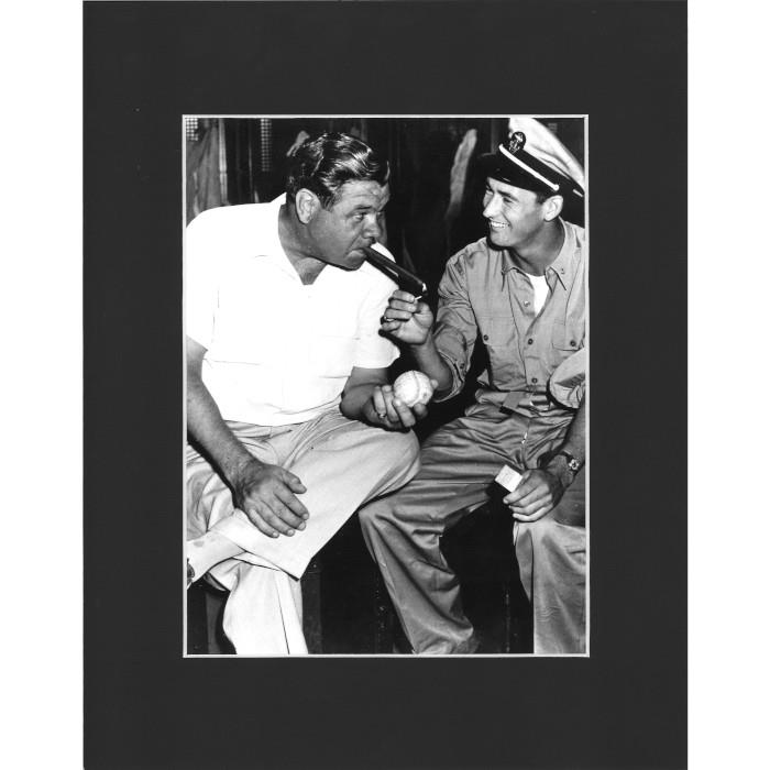 Matted 8x10 Photo- Babe Ruth and Ted Williams Matted 8x10 Photo- Babe Ruth and Ted Williams