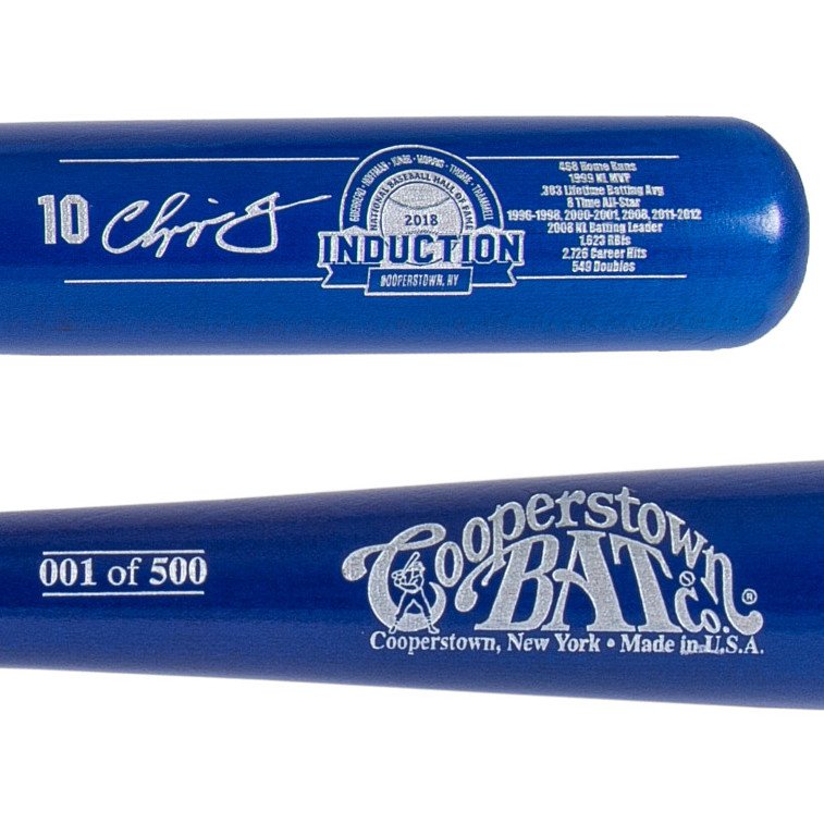 Chipper Jones Baseball Hall of Fame 2018 Induction Limited Edition Full Size 34" Career Stat Bat