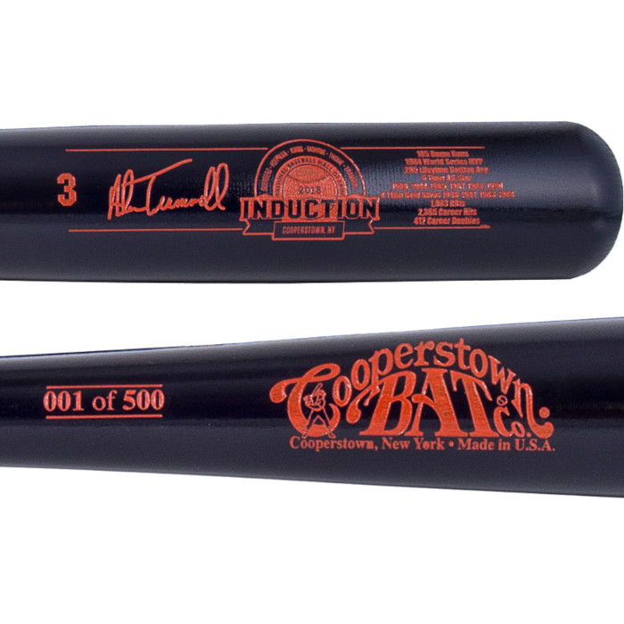 Alan Trammell Baseball Hall of Fame 2018 Induction Limited Edition Full Size 34" Career Stat Bat Alan Trammell Baseball Hall of Fame 2018 Induction Limited Edition Full Size 34" Career Stat Bat
