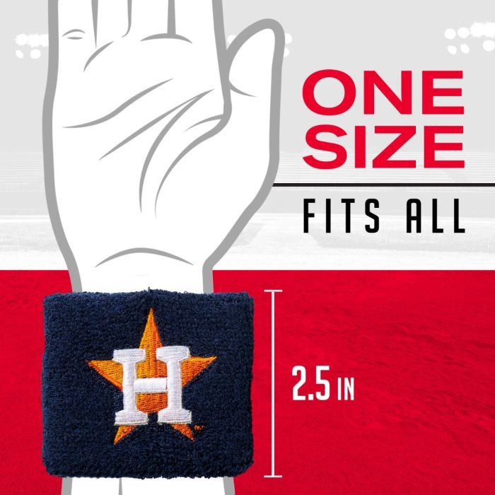 Franklin Sports Houston Astros Pair of 2.5" Wristbands Franklin Sports Houston Astros Pair of 2.5" Wristbands