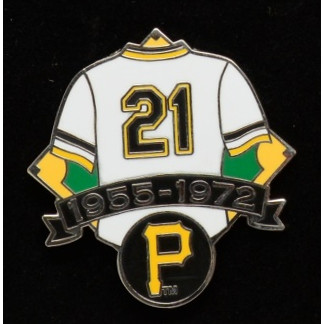 Roberto Clemente Hall of Fame Exclusive 3 Piece Pin Set with Plaque Bust Ltd Ed of 1,973
