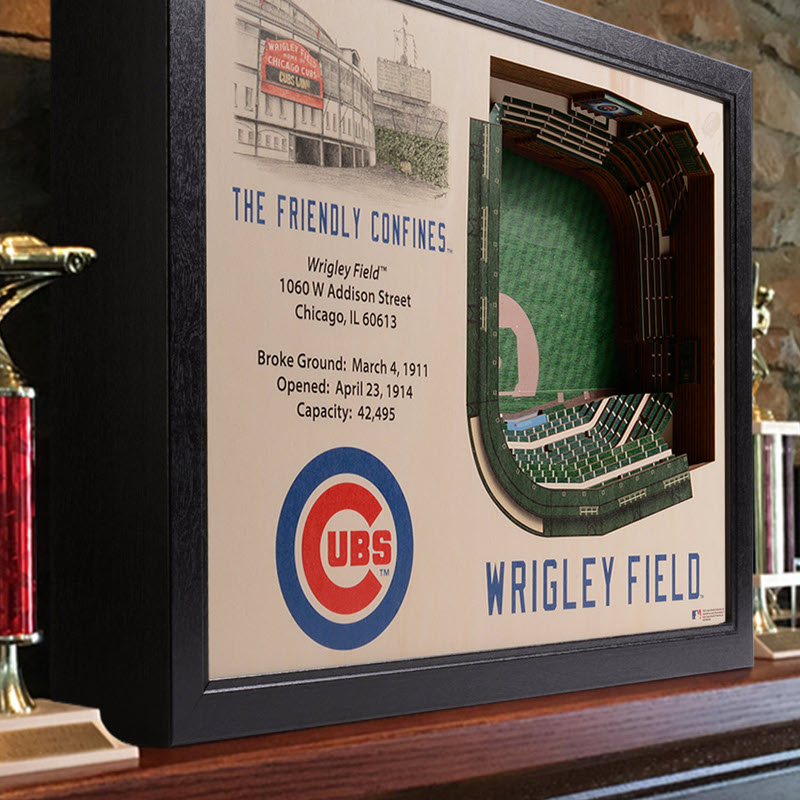 Chicago Cubs 25 Layer 25 x 19 StadiumViews 3D Wall Art