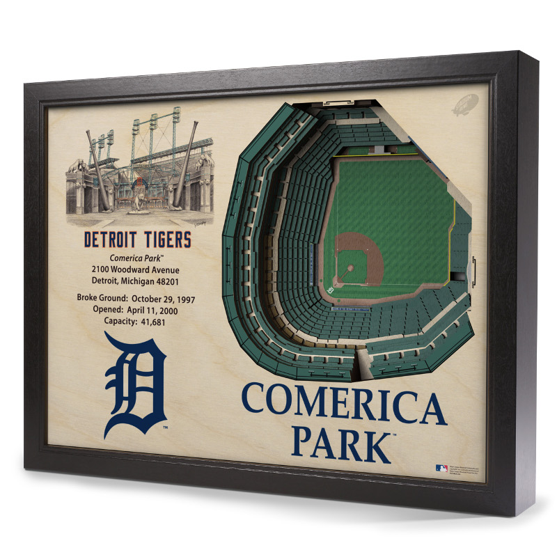 Detroit Tigers 25 Layer 25 x 19 StadiumViews 3D Wall Art Detroit Tigers 25 Layer 25 x 19 StadiumViews 3D Wall Art