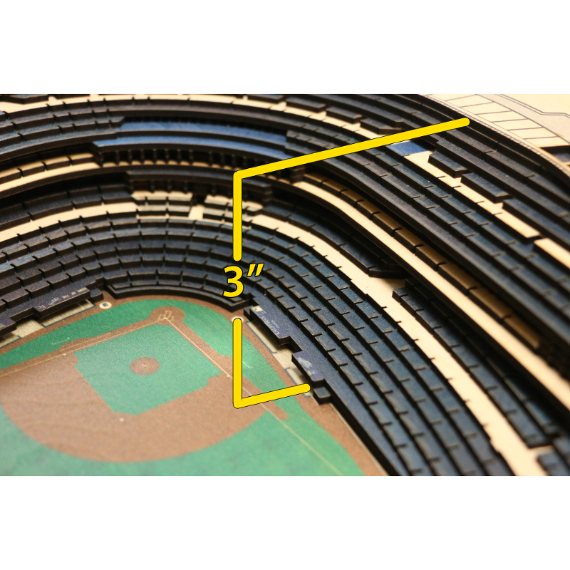 Kansas City Royals 25 Layer 25 x 19 StadiumViews 3D Wall Art