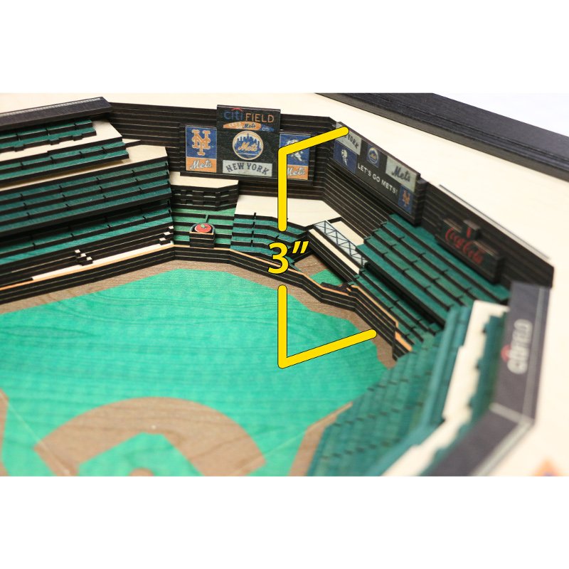 New York Mets 25 Layer 25 x 19 StadiumViews 3D Wall Art