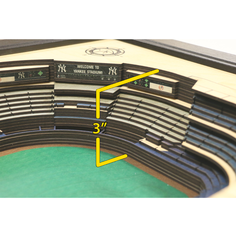 New York Yankees 25 Layer 25 x 19 StadiumViews 3D Wall Art