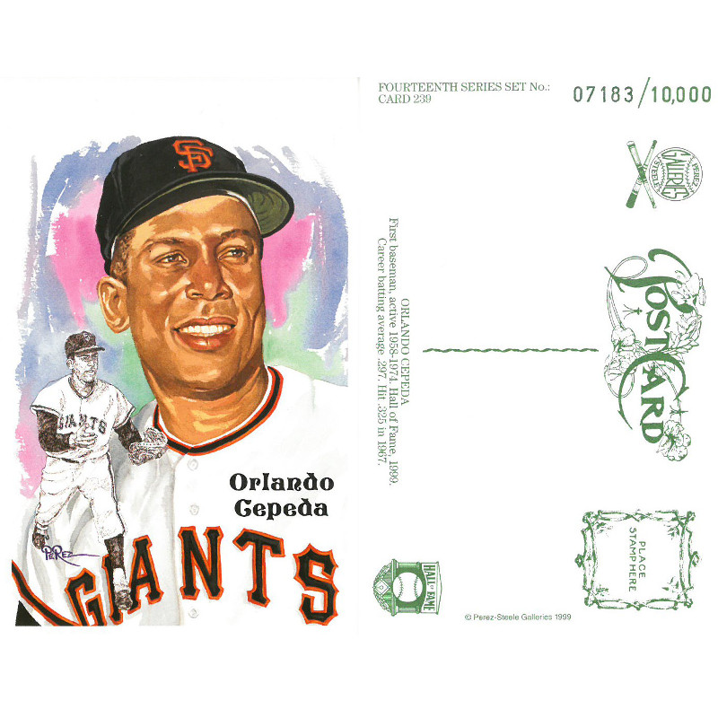 Perez-Steele Orlando Cepeda Limited Edition Postcard