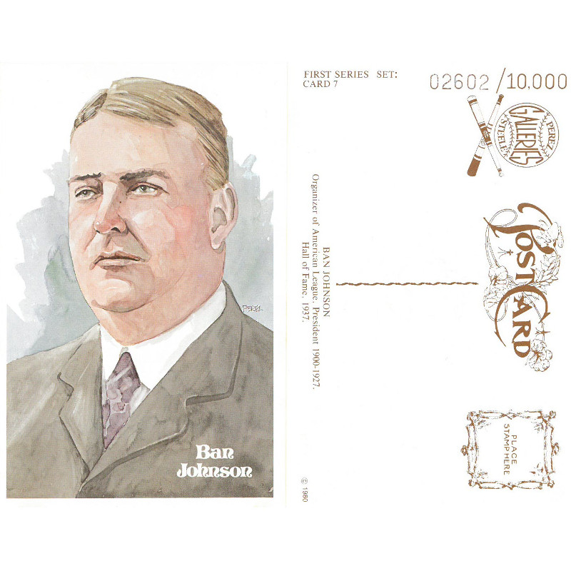 Perez-Steele Ban Johnson Limited Edition Postcard