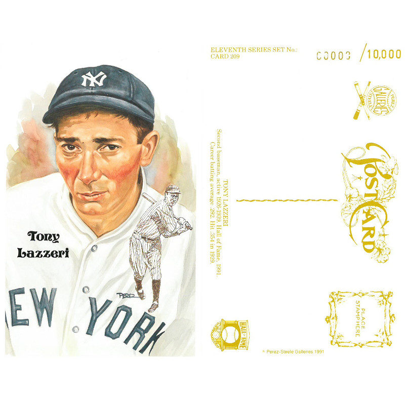 Perez-Steele Tony Lazzeri Limited Edition Postcard