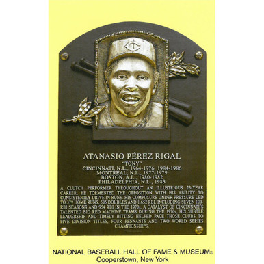 『野茂英雄 COLLECTOR'S PLAQUE』 Tony-Perez-Baseball-Hall-of-
