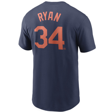 Nike Men's Houston Astros Nolan Ryan #34 Navy Cooperstown V-Neck