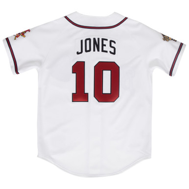 No10 Chipper Jones White Women's Fashion Stitched Jersey