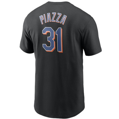 Vtg Black Pro Player New York Mets 31 Mike Piazza MLB Cotton -  Norway