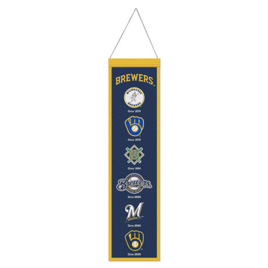  Milwaukee Brewers Heritage History Banner Pennant