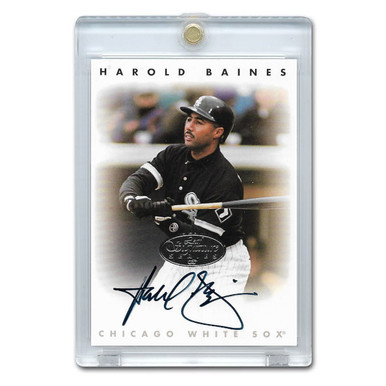 Harold Baines Autographed Card 1996 Leaf Signature Silver