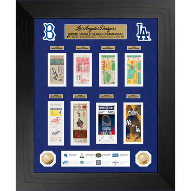 Highland Mint Los Angeles Dodgers World Series Deluxe Framed Gold