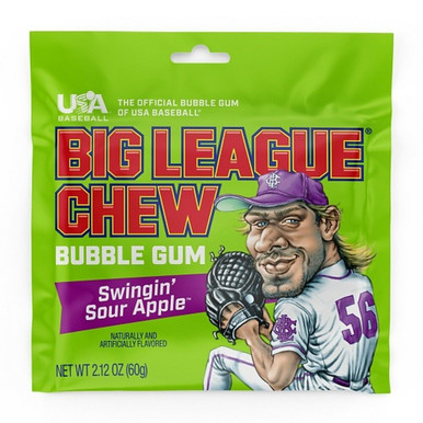 Swingin' Sour Apple Big League Chew Bubble Gum