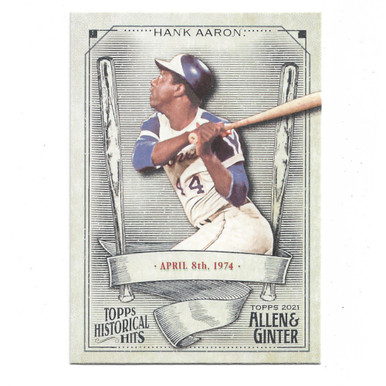 Hank Aaron 2021 Topps Allen & Ginter Historical Hits # 8