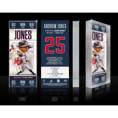 Andruw Jones Atlanta Braves 2026 Hall of Fame Induction 3D Acrylic ...
