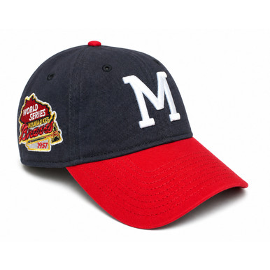 Men's New Era Milwaukee Braves 1957 World Series Patch 9TWENTY