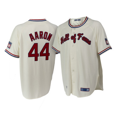 Hank Aaron Men's Baseball Hall of Fame Ivory Hall of Famer Replica