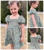 Girl's Rosebud Shirred Dress Pattern 
