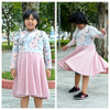 Madeline Crossover Dress and Top Sewing Pattern: long sleeves with knee-length circle skirt
