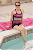 Bahama Mama Color Block Tankini Top Pattern 