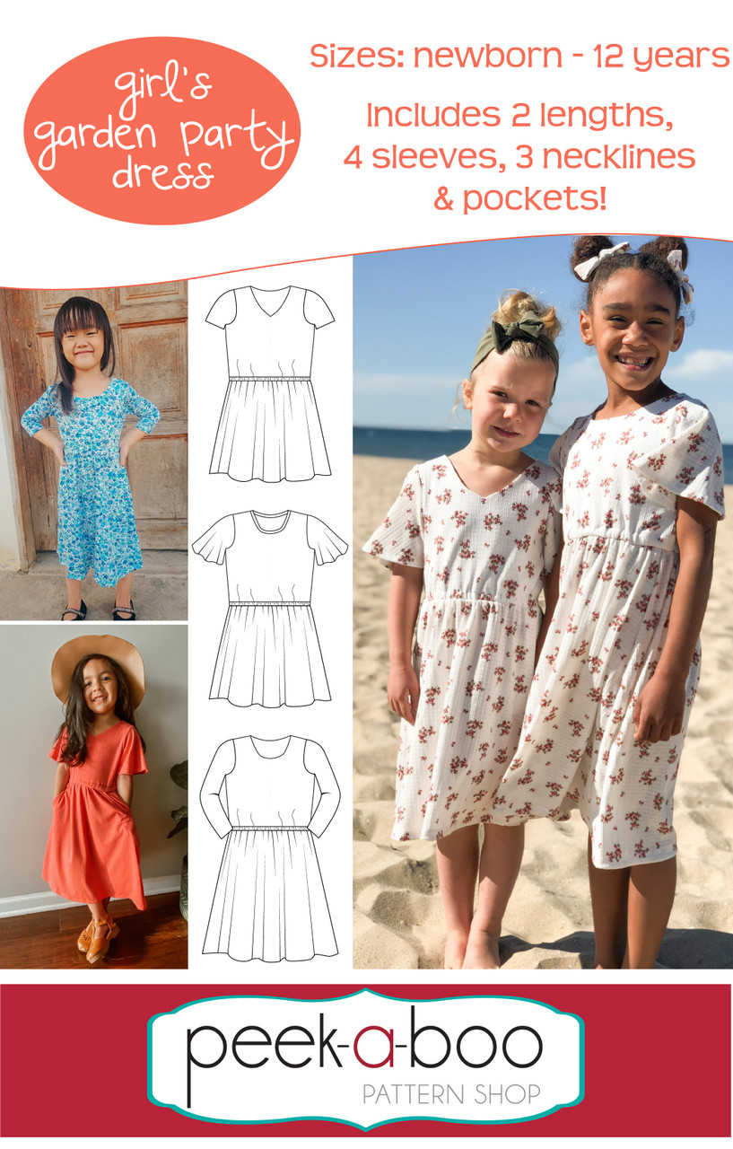 Girl's Garden Party Dress Pattern | PDF Sewing Pattern