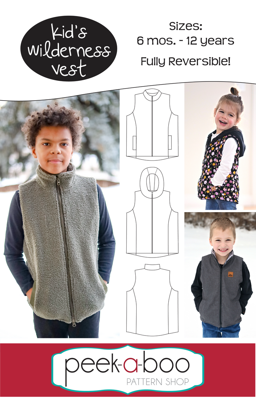 Kid's Wilderness Vest Pattern - Peek-a-Boo Pattern Shop kid-s-wilderness-vest-pattern-peek-a-boo-pattern-shop