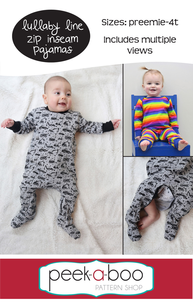 Zip Inseam Pajamas | Lullaby Line Baby Sewing Patterns